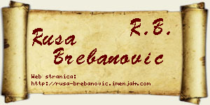Rusa Brebanović vizit kartica